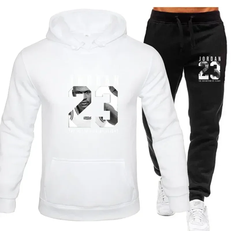 The sweatshirt hoodie is a men's set for Spring 2025 and a women's set for women's sportswear featuring a hoodie and sweatpants