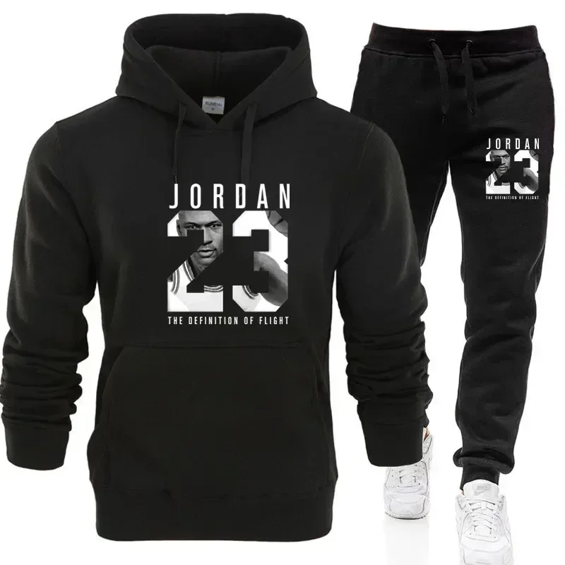 The sweatshirt hoodie is a men's set for Spring 2025 and a women's set for women's sportswear featuring a hoodie and sweatpants