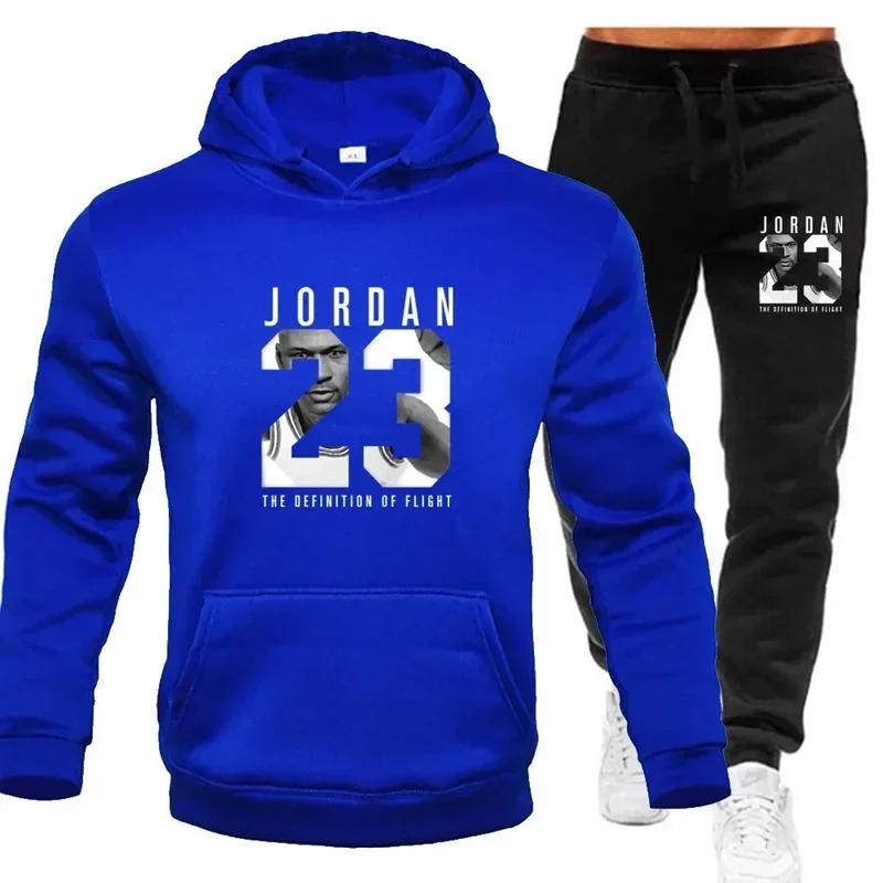 The sweatshirt hoodie is a men's set for Spring 2025 and a women's set for women's sportswear featuring a hoodie and sweatpants