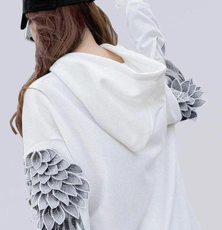 Sweatshirt for Men Hooded Embroidered Male Clothes Hip Hop Hoodies White Sweat Shirt Luxury No Brand Streetwear Autumn Cheap Emo