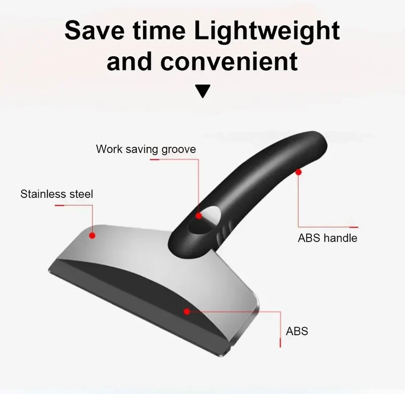 SEAMETAL Car Ice Scraper Snow Removal Shovel Winter Windshield Window Snow Cleaning Scraping Tool Auto Ice Breaker Snow Shovel