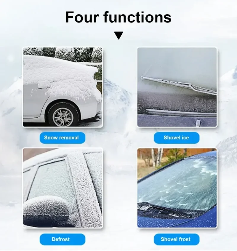 SEAMETAL Car Ice Scraper Snow Removal Shovel Winter Windshield Window Snow Cleaning Scraping Tool Auto Ice Breaker Snow Shovel