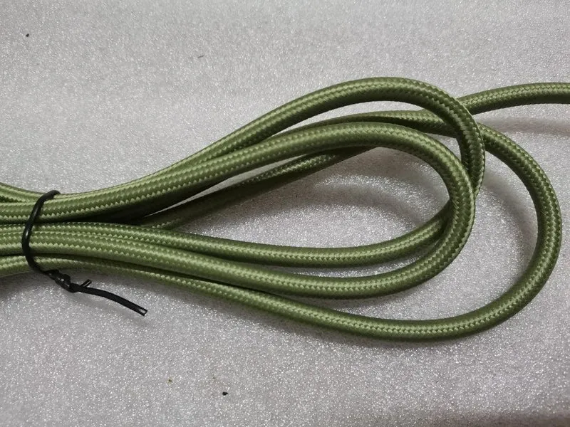 2m AC 220-250V EU Power Cord with Switch Fabric Covered Electrical Power Cable For DIY Table Lamp Cord