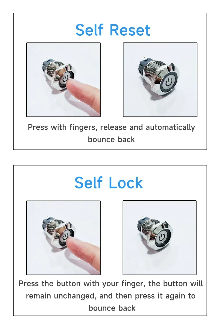 8mm 10mm metal button mini small switch dustproof self resetting point action ball head circular micro start solder foot 3-24V