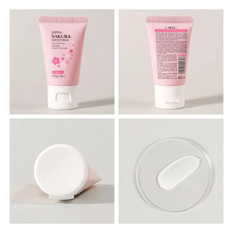 LAIKOU 30g Japan Sakura Essence Face Cream Hydrate Moisturizing Cherry Blossom Refreshing Essence Facial Lotion Korean SkinCare