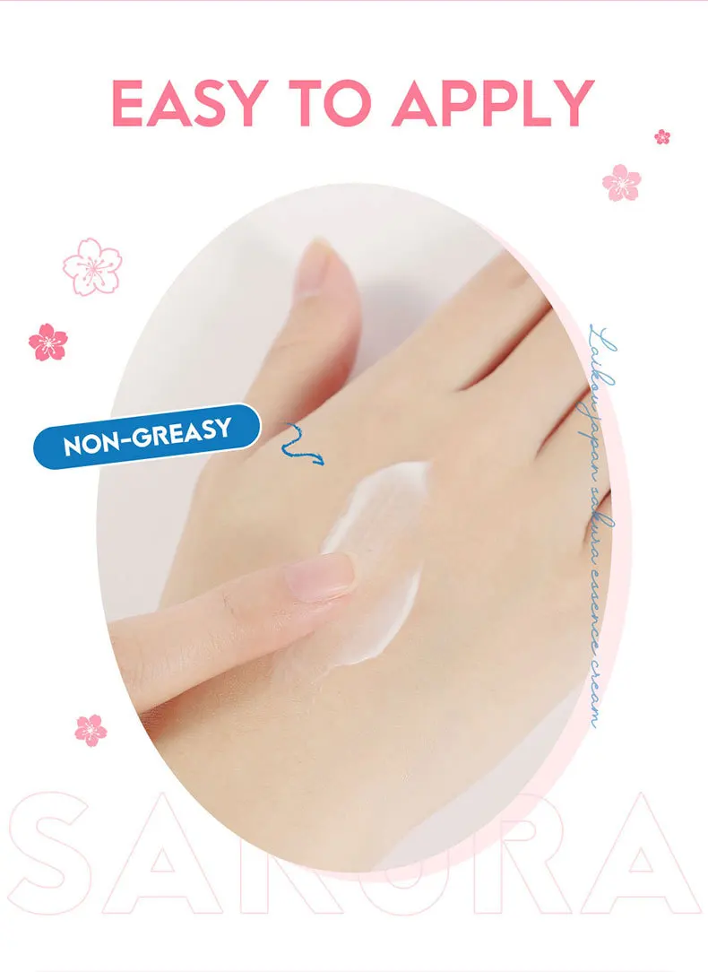 LAIKOU 30g Japan Sakura Essence Face Cream Hydrate Moisturizing Cherry Blossom Refreshing Essence Facial Lotion Korean SkinCare