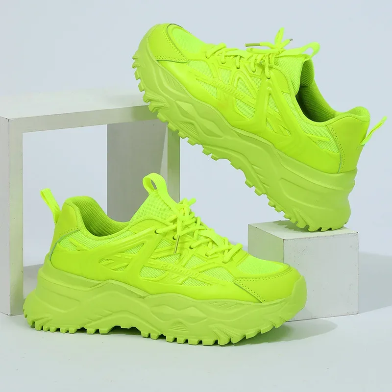 Bling Sports Shoes Women Platform Thick Sole Running Shoes Woman Sneakers Glitter Lightweight Casual Sparkling Women Shoes Pink