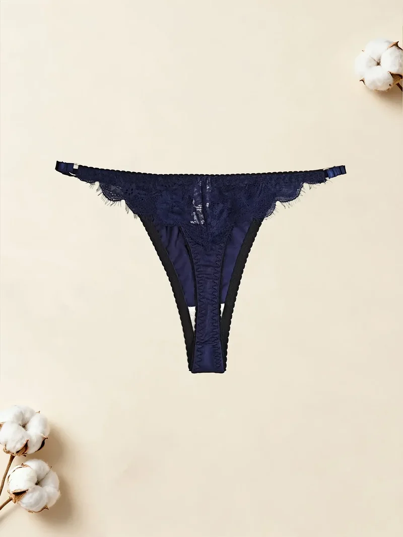 4-piece French sexy lace bow seamless women's thong comfortable soft sports yoga women's underwear
