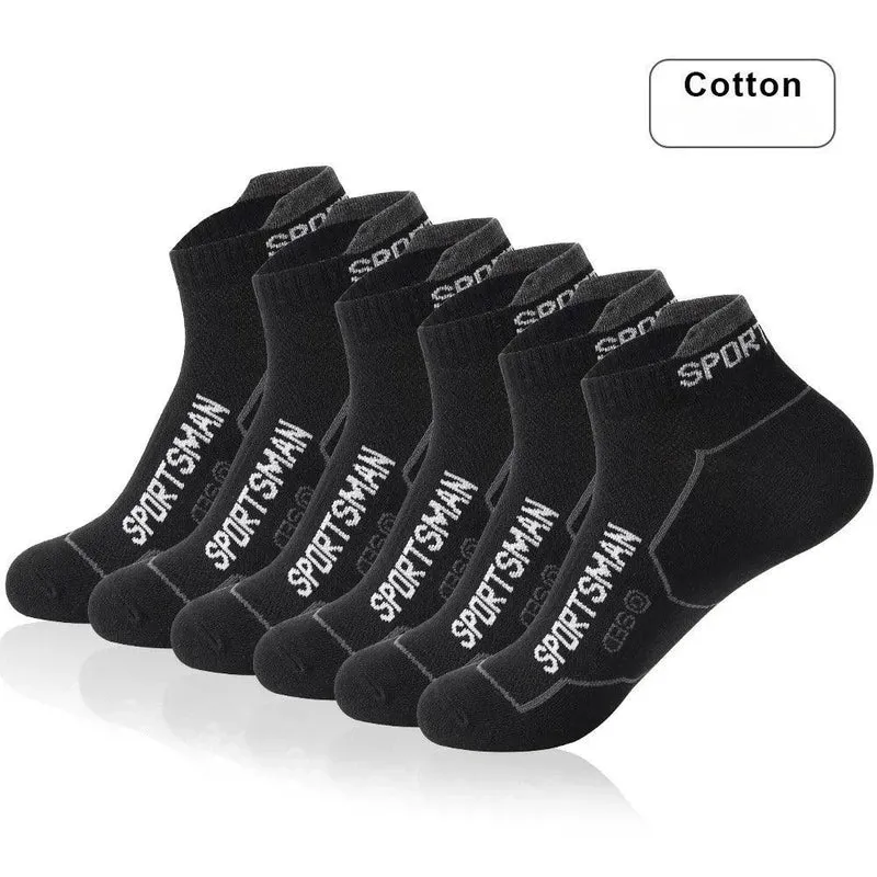 5 Pairs Men's Short Socks Sweat Absorbent and Odorous Basketball Running Sports Socks Breathable Mesh Men's Socks