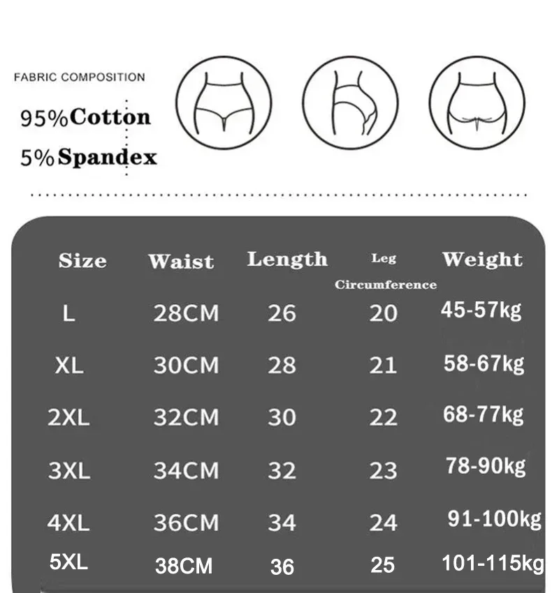 1Pcs Plus Size Women's Cotton Underwear High Waisted Tummy Control Panties Full Coverage Briefs Ladies Panty L-5XL
