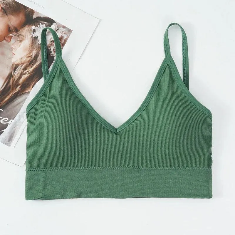 Bras for Women Sexy Seamless Bra U Type Backless Push Up Bralette Women Female Wireless Solid Wire Free Brassiere