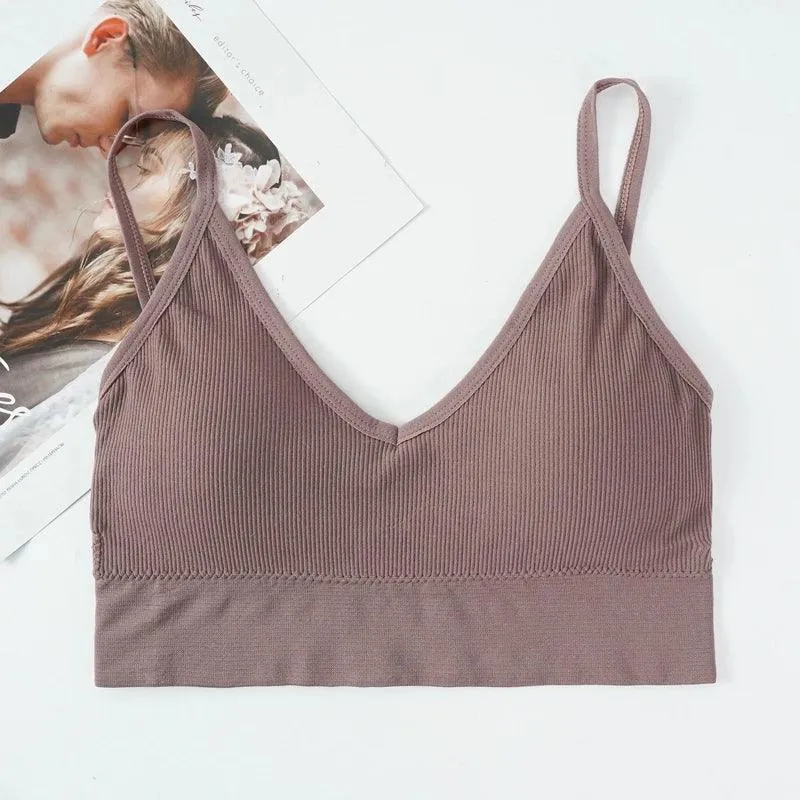 Bras for Women Sexy Seamless Bra U Type Backless Push Up Bralette Women Female Wireless Solid Wire Free Brassiere