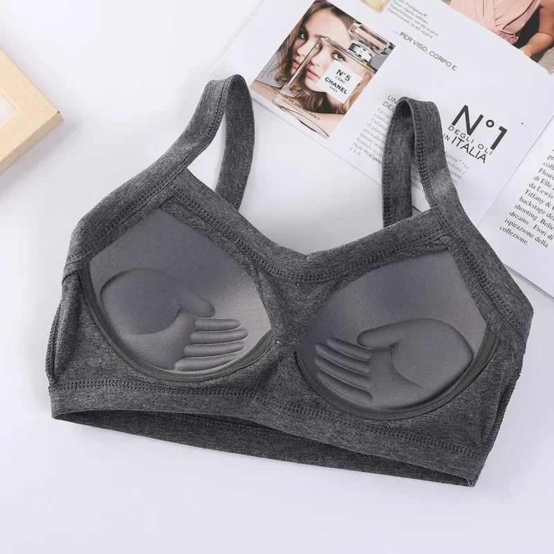 Seamless Push Up Bra for Women - Cotton Sports Bralette with Removable Pads, Wire-Free Comfort for Yoga & Daily Wear