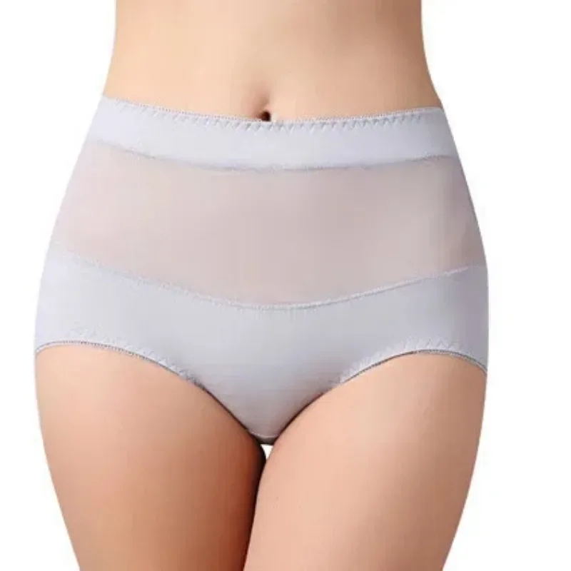 Large Size 110 Kg Triangle Underwear Women's Mesh High Waist Hip Fat Transparent Sexy Lingerie sexy panties women panties