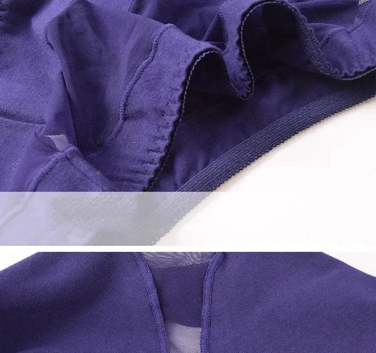 Large Size 110 Kg Triangle Underwear Women's Mesh High Waist Hip Fat Transparent Sexy Lingerie sexy panties women panties