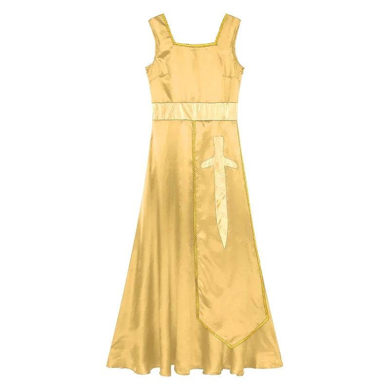 Women Robe Praise Lyrical Dance Dress Church Choir Worship Liturgical Performance Costume Sleeveless Tunic Gown Dancewear Clothe