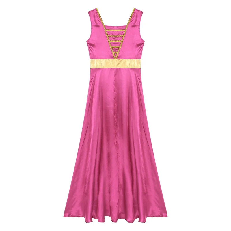 Women Robe Praise Lyrical Dance Dress Church Choir Worship Liturgical Performance Costume Sleeveless Tunic Gown Dancewear Clothe