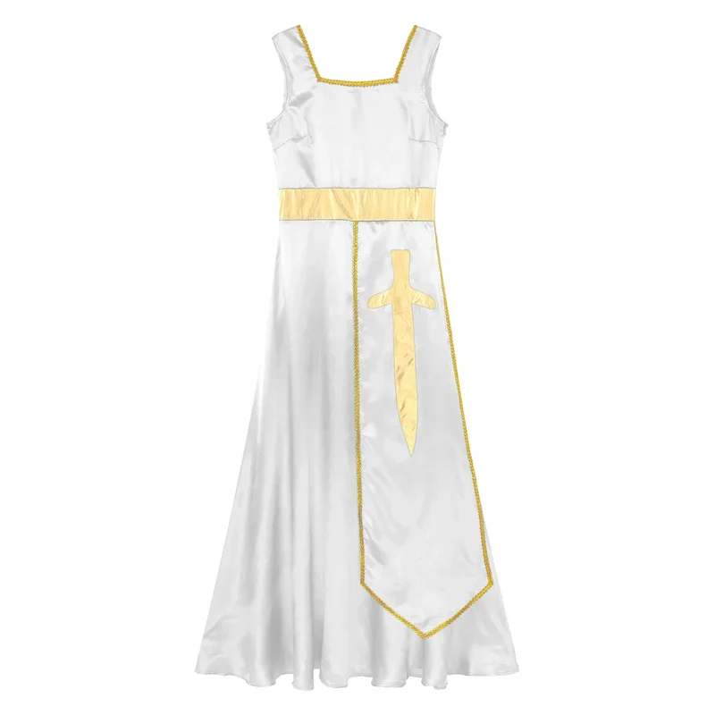 Women Robe Praise Lyrical Dance Dress Church Choir Worship Liturgical Performance Costume Sleeveless Tunic Gown Dancewear Clothe