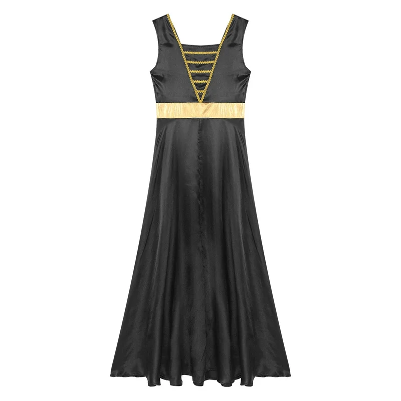 Women Robe Praise Lyrical Dance Dress Church Choir Worship Liturgical Performance Costume Sleeveless Tunic Gown Dancewear Clothe