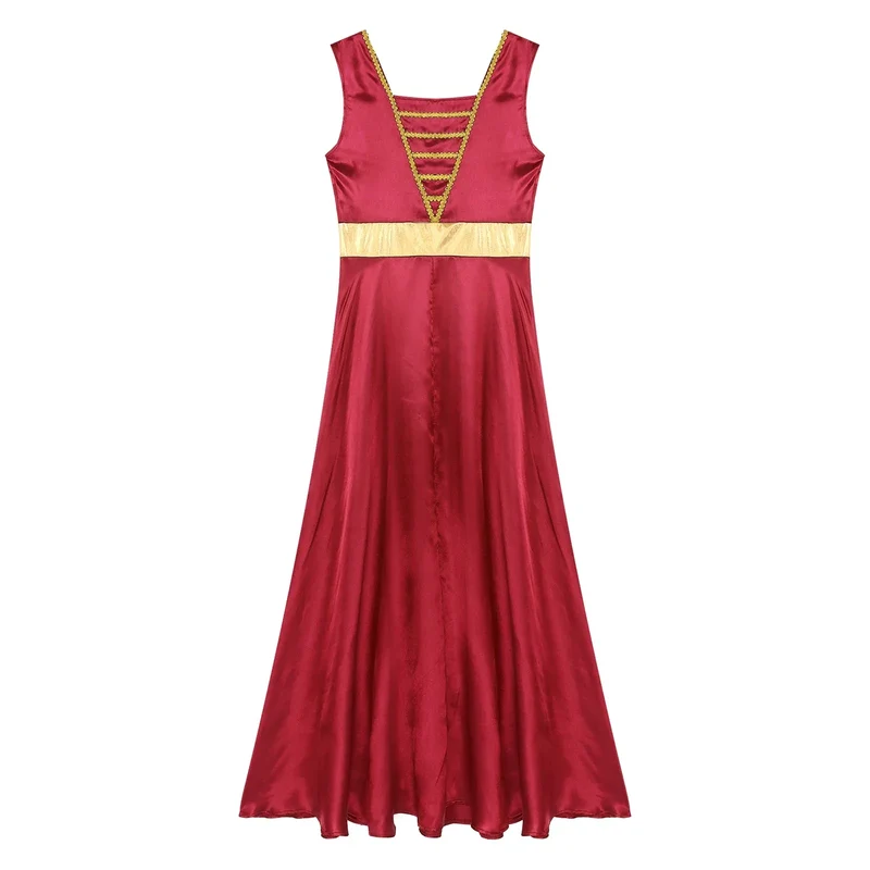 Women Robe Praise Lyrical Dance Dress Church Choir Worship Liturgical Performance Costume Sleeveless Tunic Gown Dancewear Clothe