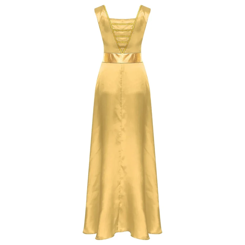 Women Robe Praise Lyrical Dance Dress Church Choir Worship Liturgical Performance Costume Sleeveless Tunic Gown Dancewear Clothe