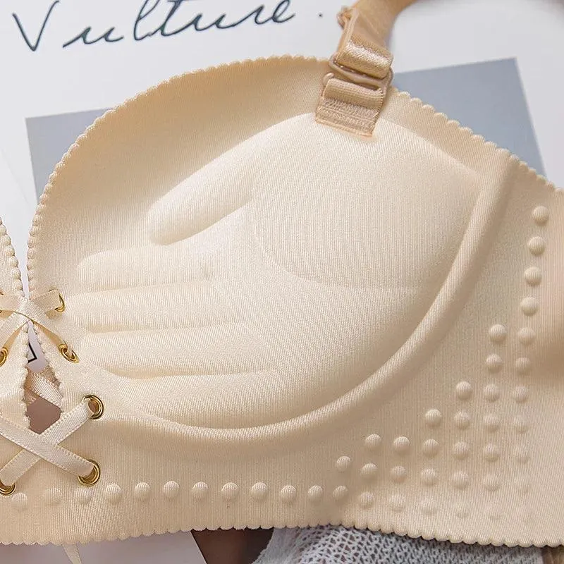 bras for women Rope straps Palm support Steel-free bra with air-permeable bra One-piece Lattice push up sexy bra 80A 80B 80C 85C