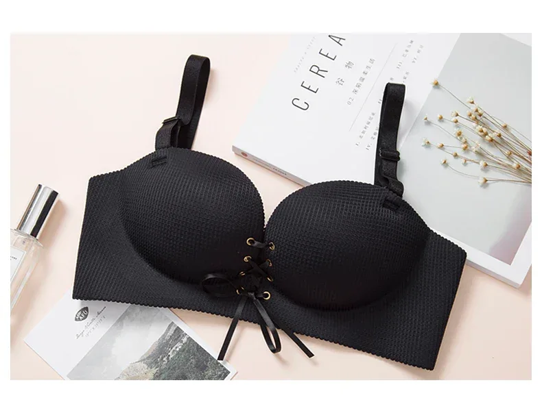 bras for women Rope straps Palm support Steel-free bra with air-permeable bra One-piece Lattice push up sexy bra 80A 80B 80C 85C