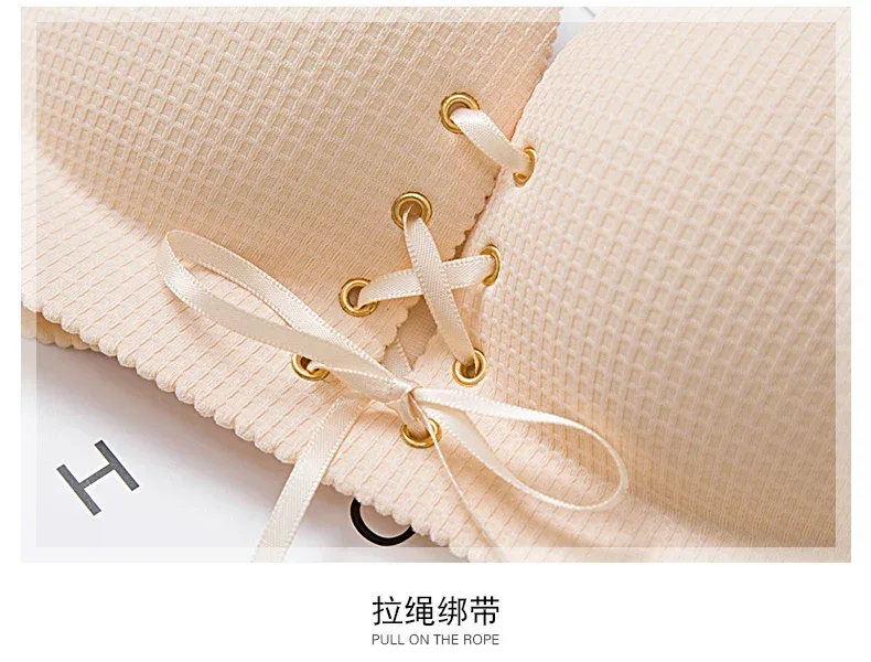 bras for women Rope straps Palm support Steel-free bra with air-permeable bra One-piece Lattice push up sexy bra 80A 80B 80C 85C