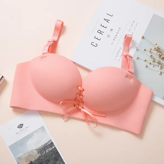 bras for women Rope straps Palm support Steel-free bra with air-permeable bra One-piece Lattice push up sexy bra 80A 80B 80C 85C
