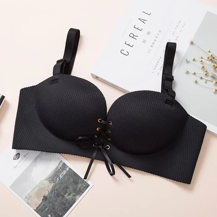 bras for women Rope straps Palm support Steel-free bra with air-permeable bra One-piece Lattice push up sexy bra 80A 80B 80C 85C