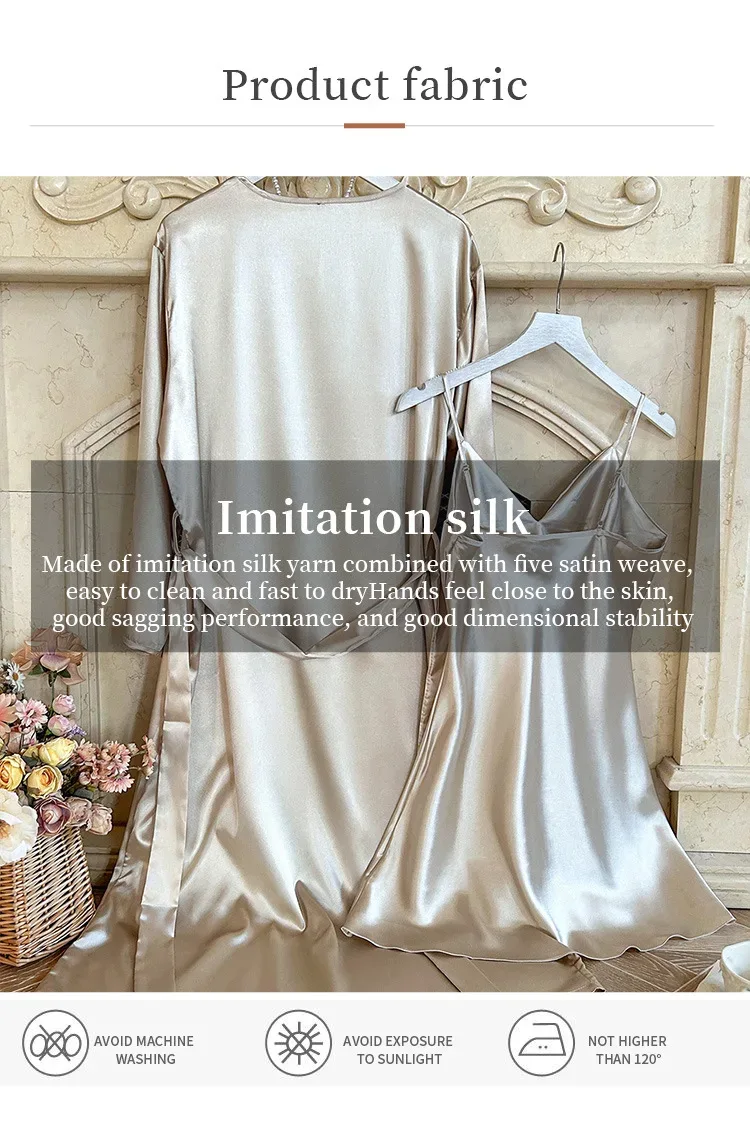 Bride Wedding Robe Dress Suit Women Rayon Bathrobe Gown Sleep Set Summer Homewear Sleepdress Casual Kimono Sleepwear Nightgown