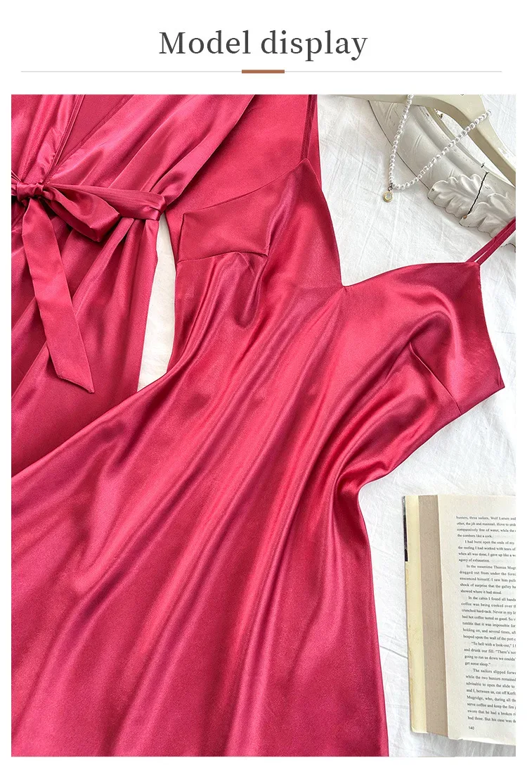 Bride Wedding Robe Dress Suit Women Rayon Bathrobe Gown Sleep Set Summer Homewear Sleepdress Casual Kimono Sleepwear Nightgown