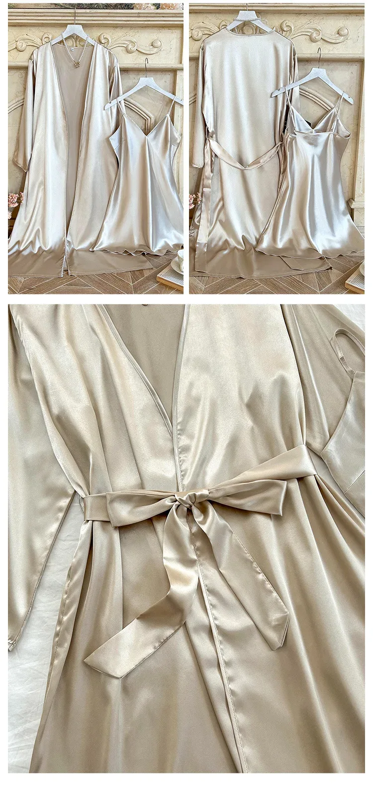 Bride Wedding Robe Dress Suit Women Rayon Bathrobe Gown Sleep Set Summer Homewear Sleepdress Casual Kimono Sleepwear Nightgown