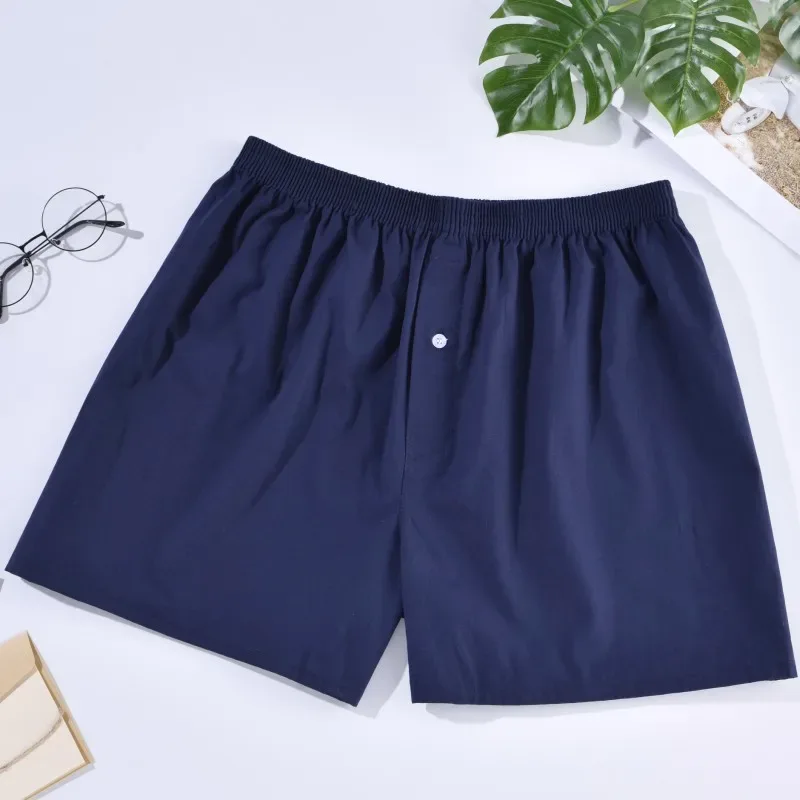 Mens Underwear Boxers Shorts Casual Cotton Sleep Underpants Homewear Men Arrow Panties Striped Plaid Loose Comfortable Underwear