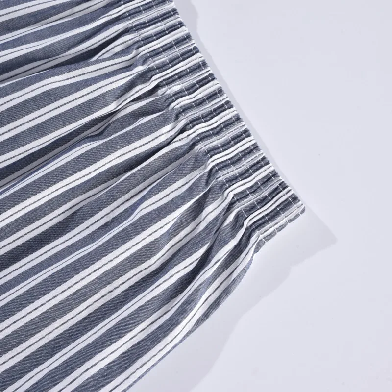 Mens Underwear Boxers Shorts Casual Cotton Sleep Underpants Homewear Men Arrow Panties Striped Plaid Loose Comfortable Underwear