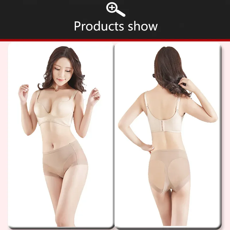Ice Silk Women Underwear Panties Transparent Mesh Gauze Corset Waist Slimming Black Briefs Female Trainer Shaping Underpants2024