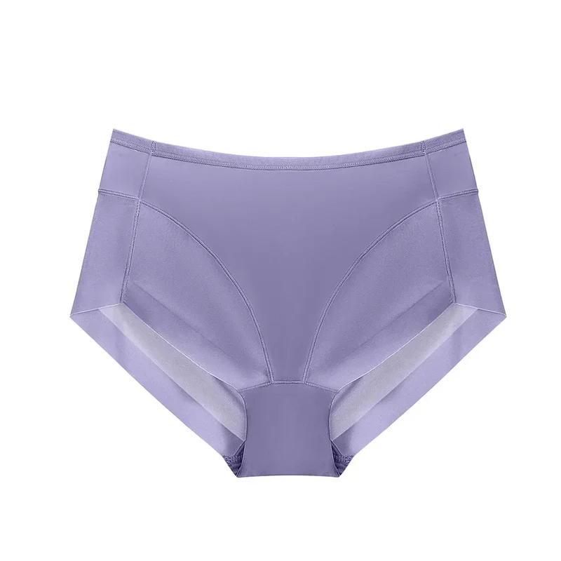Ice Silk Women Underwear Panties Transparent Mesh Gauze Corset Waist Slimming Black Briefs Female Trainer Shaping Underpants2024