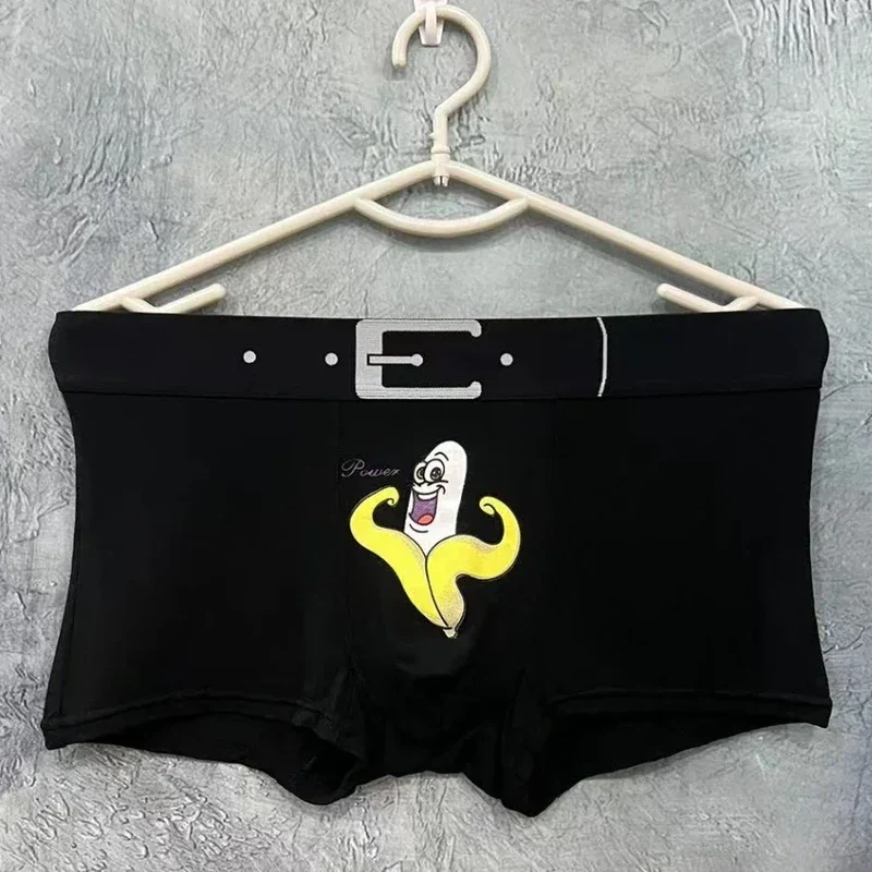 New Fashion Designer Underwear Man Novelty Underpants Men Boxers Cartoon Funny Print Male Boxer Briefs Modal Men's Panties Men