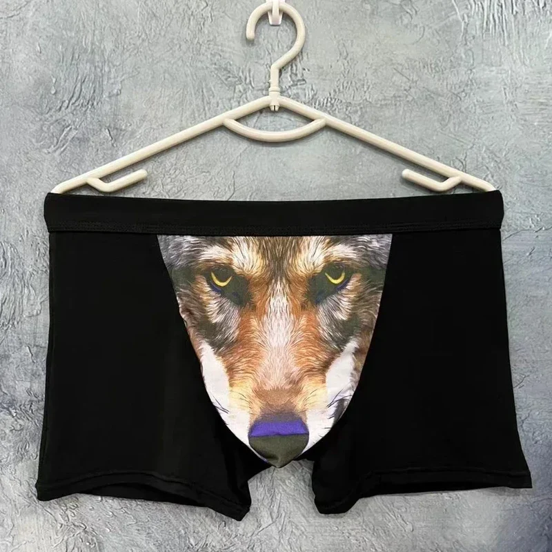 New Fashion Designer Underwear Man Novelty Underpants Men Boxers Cartoon Funny Print Male Boxer Briefs Modal Men's Panties Men