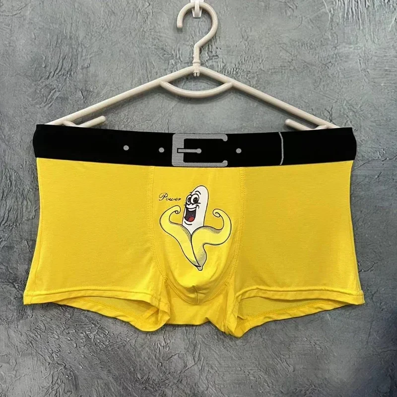 New Fashion Designer Underwear Man Novelty Underpants Men Boxers Cartoon Funny Print Male Boxer Briefs Modal Men's Panties Men