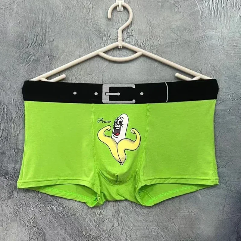 New Fashion Designer Underwear Man Novelty Underpants Men Boxers Cartoon Funny Print Male Boxer Briefs Modal Men's Panties Men