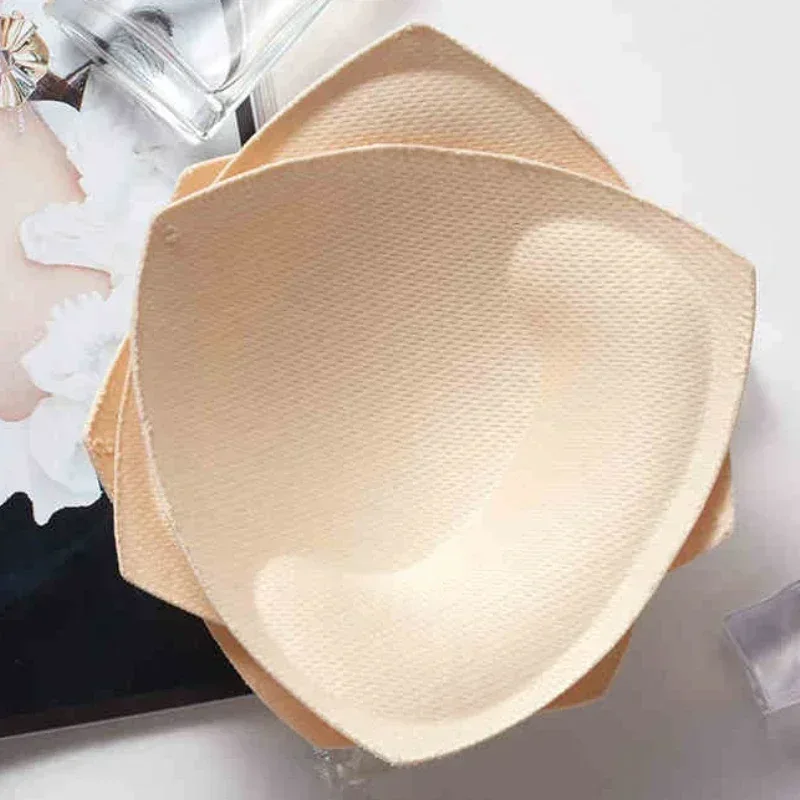 Invisible Triangle Sponge Push Up Bra Pads Women Sexy Inserts Underwear Sponge Swimsuit Bikini Breast Enhancers Chest Cup Pads