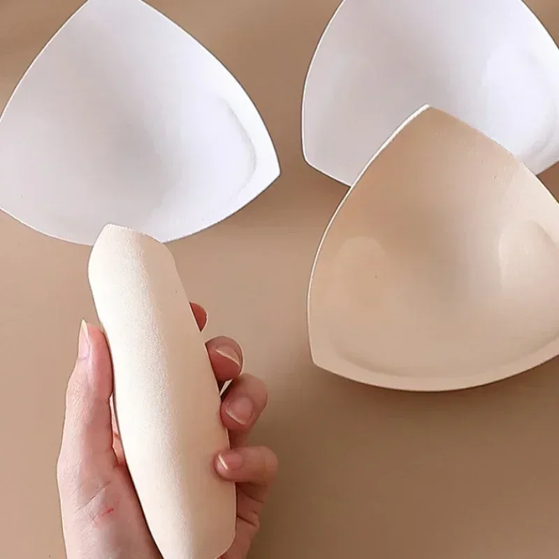 Invisible Triangle Sponge Push Up Bra Pads Women Sexy Inserts Underwear Sponge Swimsuit Bikini Breast Enhancers Chest Cup Pads