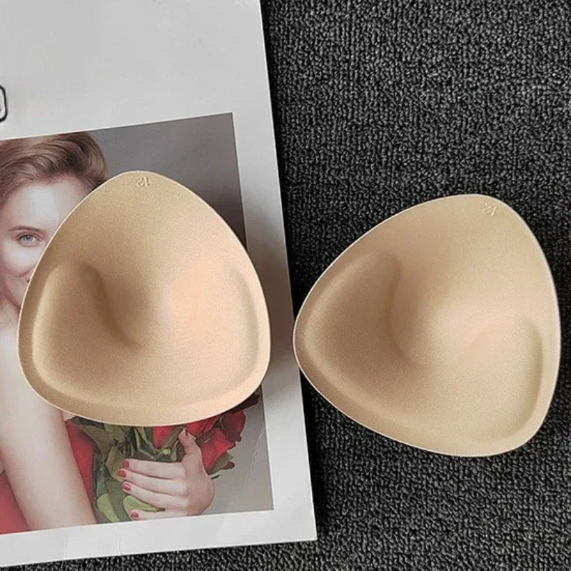 Invisible Triangle Sponge Push Up Bra Pads Women Sexy Inserts Underwear Sponge Swimsuit Bikini Breast Enhancers Chest Cup Pads
