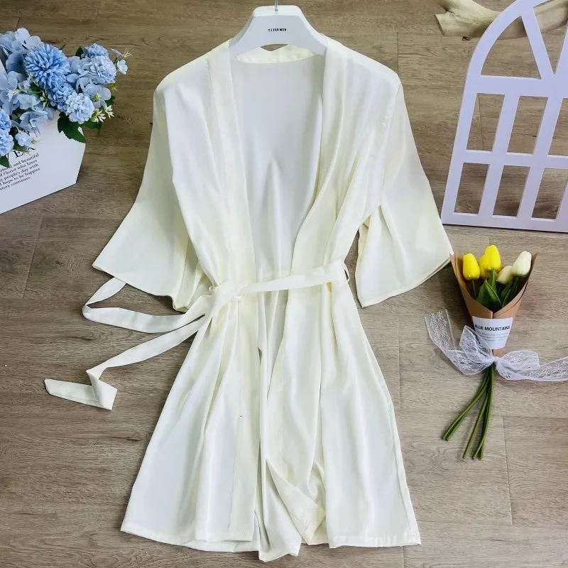Green Robe Elegant Hem Lace Trim Bathrobe Gown Sleepwear Women Rayon Homewear Intimate Lingerie Bride Wedding Robe Loungewear