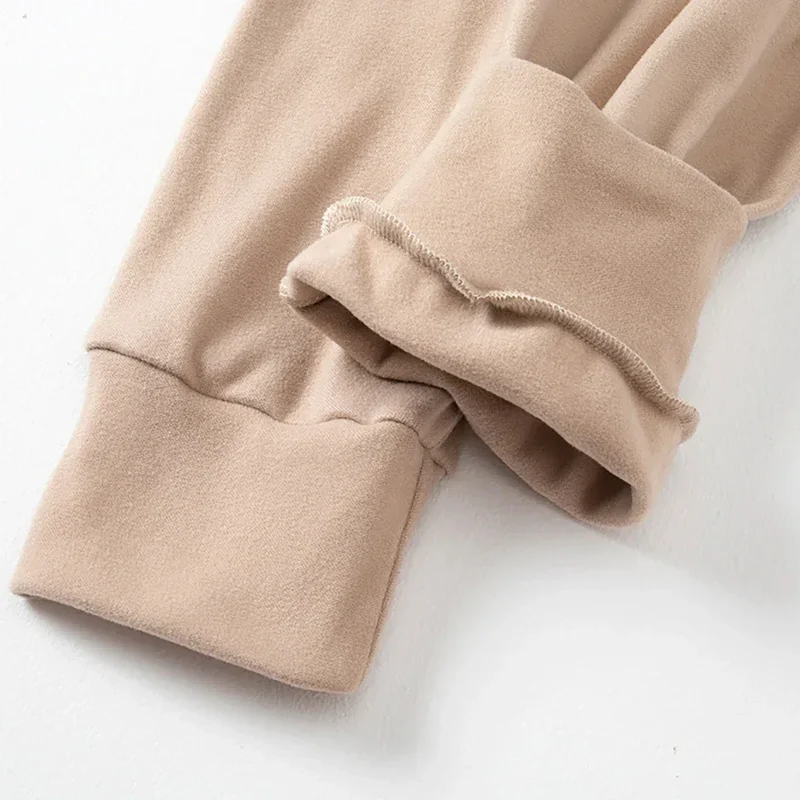 2-piece Autumn And Winter Men's Solid Color Simple and Versatile Round Neck Warm Underwear Set Comfortable Youth Home Clothes