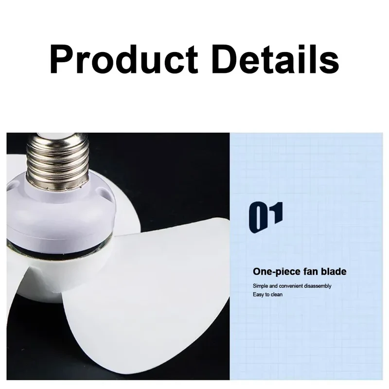LED Mini Ceiling Fan E27 Base/USB Modern LED Ceiling Fan Hose Extender Indoor Ceiling Fan Light for Bedroom Living Room