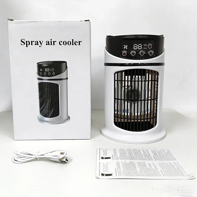 Portable intelligent communication air conditioning small USB charging fan mini water-cooled summer air cooling fan