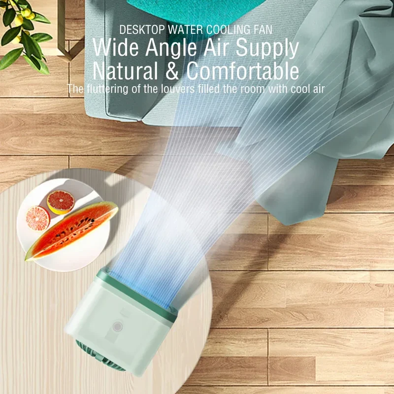 2024 New Mini Portable USB Chargeable 3 Gear Air Conditioner Cooler Fan Air Conditioner Air Cooling Fan Office Desktop Fan