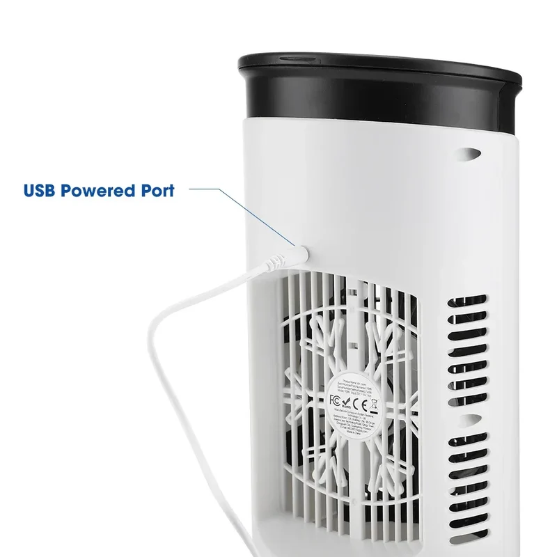 Air Conditioner Portable Desktop Air Cooler Fan with LED Night Light & Humidifier, Mini Mist Cooling Fan for Office Home